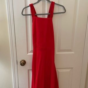 Red Maxi Zara dress with open back